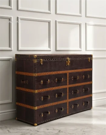 leather trunk chest