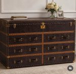 The Sovereign Croc-Embossed Leather Trunk Dresser