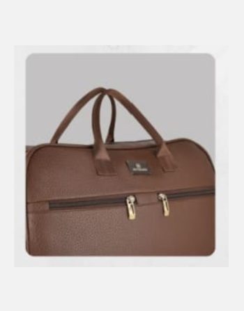 Voyager Leatherette Travel Duffle Bag (Rich Brown)
