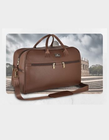 Voyager Leatherette Travel Duffle Bag (Rich Brown)