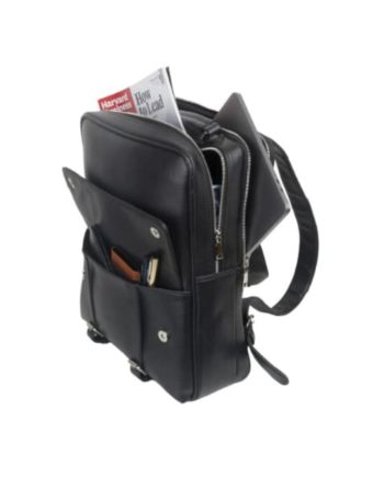 Executive Leather Laptop Backpack