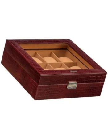 The Monarch 12-Slot Glass Top Watch Case